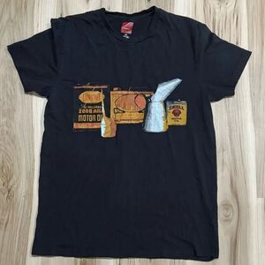 Red Saks Fifth Avenue Motor Oil Short Sleeve Shirt Men’s Small
